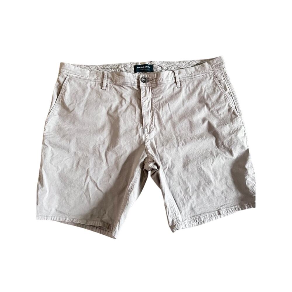 Rodd and Gunn The Gunn 9 Inch Shorts Size 42 Beige Casual Cotton Men summer